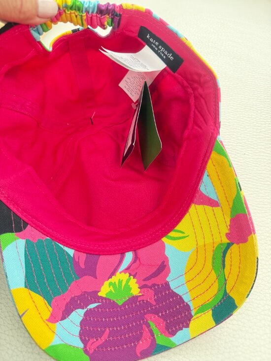 NWT Kate Spade Women\'s Orchid Bloom Baseball Cap hat Colorful